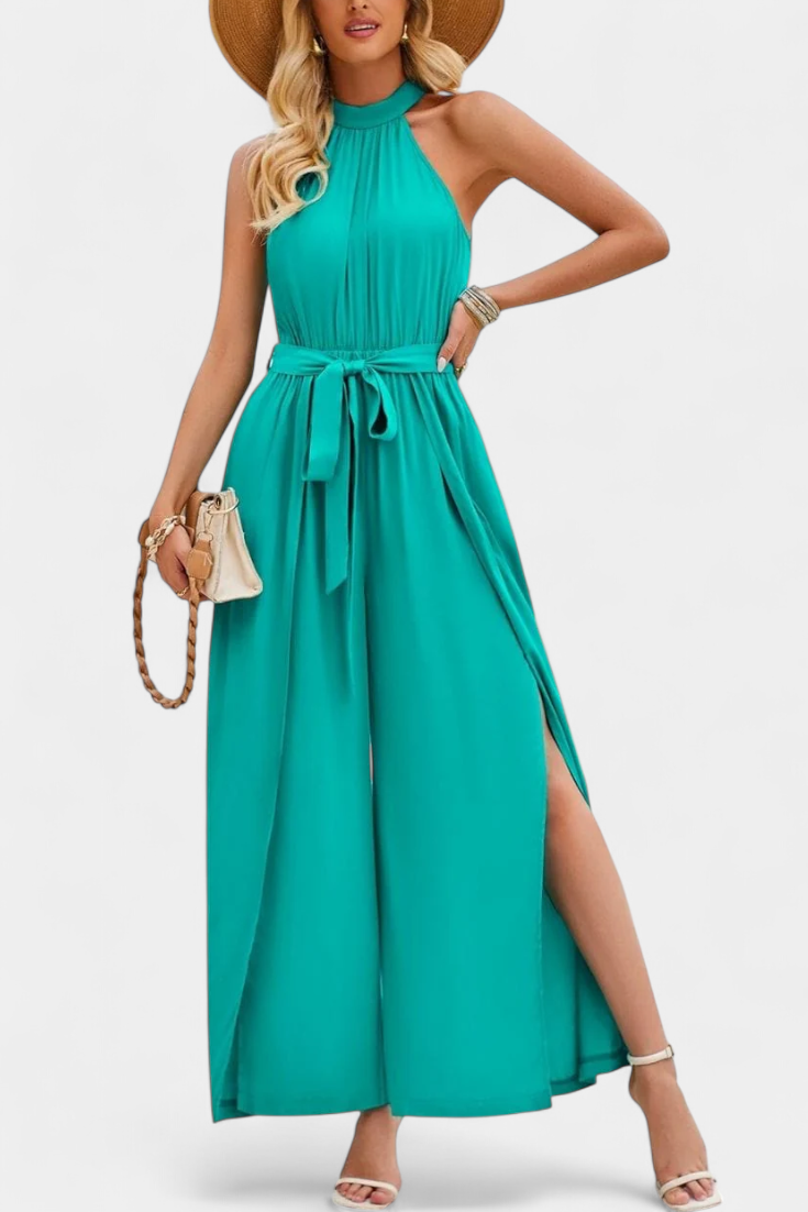 Asymmetrische Jumpsuit "Antonia" – Cut-Out & Strikmouw