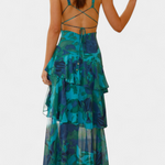 Chiffon Kleed "Nina" – Diepe V-Hals