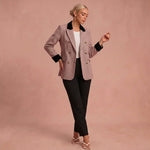 Manteau à double zip – Col contrastant