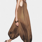 Plissé Jumpsuit "Lea" – Bruin