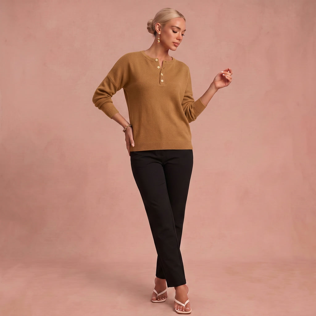 Pull "Lina" – Maille à Boutons