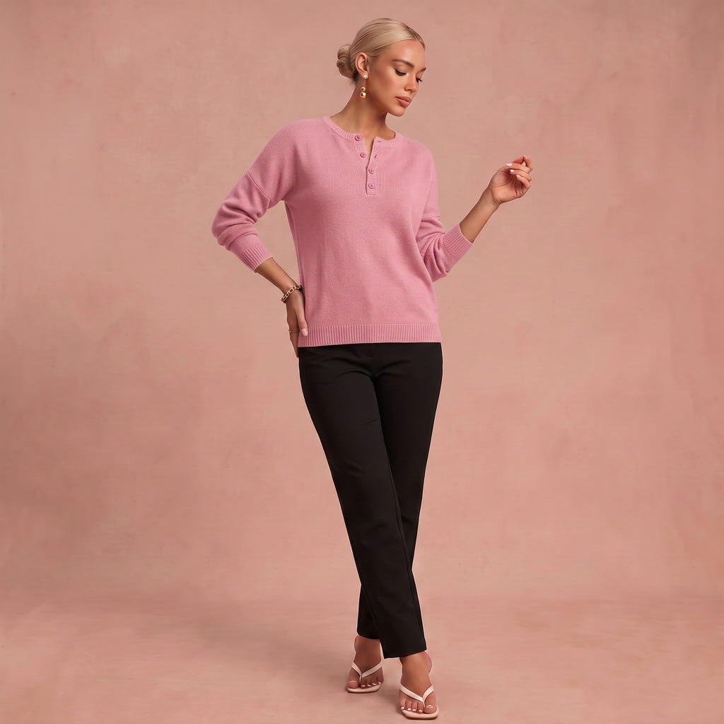 Pull "Lina" – Maille à Boutons