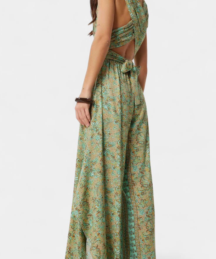 Jumpsuit "Rosemarie" – Groene Bloemenprint