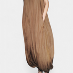 Plissé Jumpsuit "Lea" – Bruin