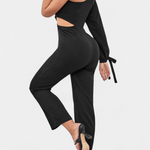 Asymmetrische Jumpsuit "Senta" – Cut-Out & Strikmouw