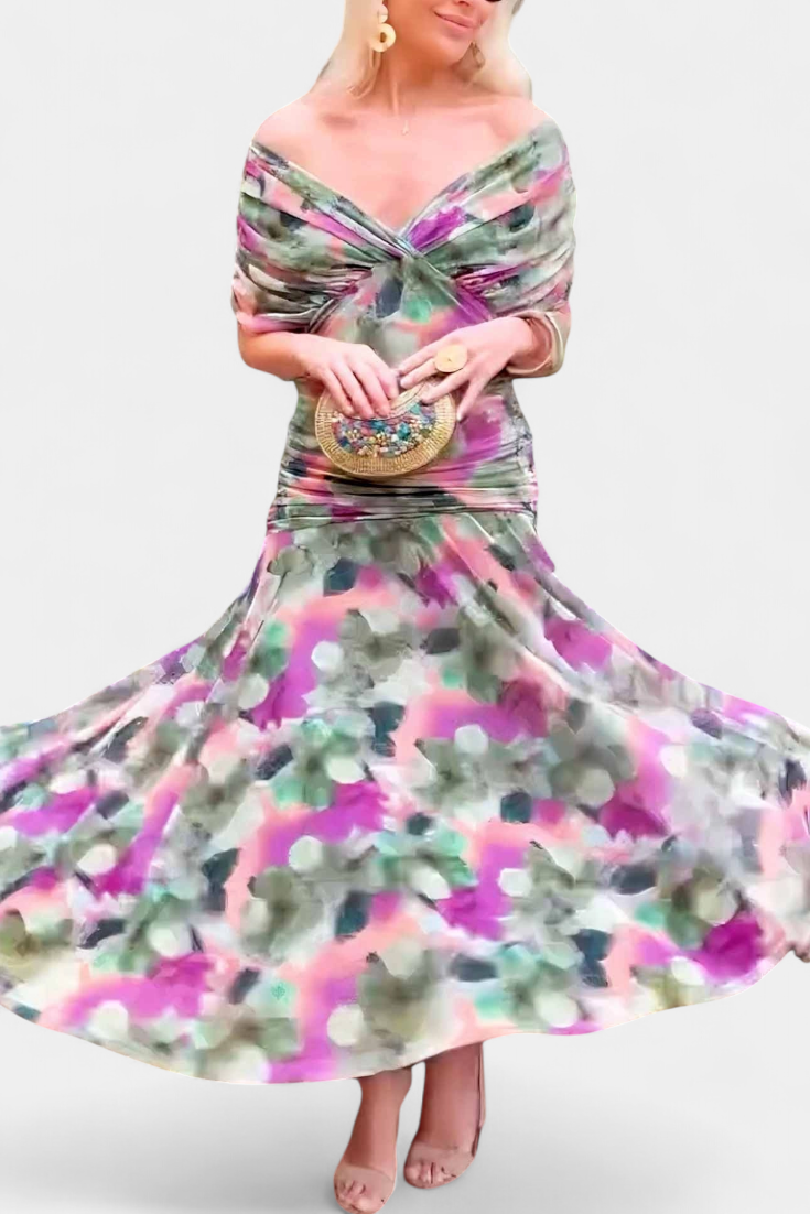 Lang Kleed "Vera" – Bloemenprint