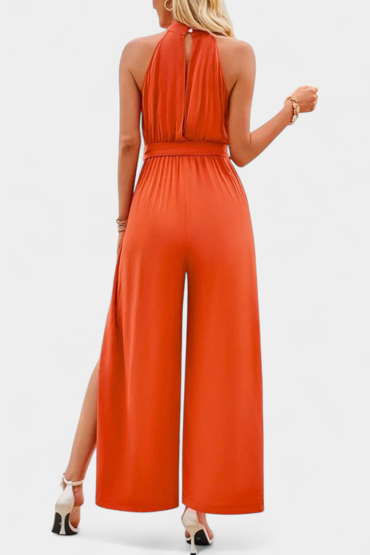 Asymmetrische Jumpsuit "Antonia" – Cut-Out & Strikmouw