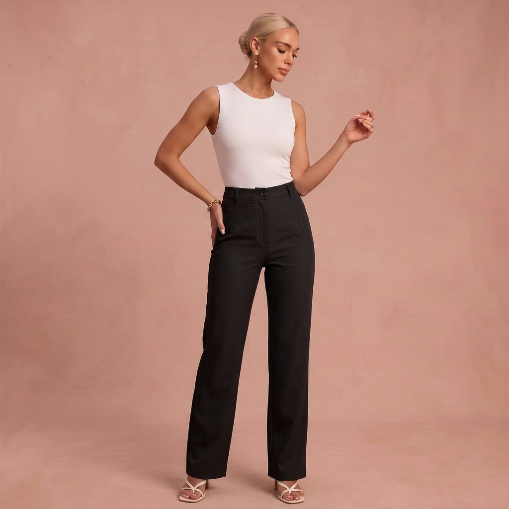 Pantalon moderne "Katrin" – Taille élastique