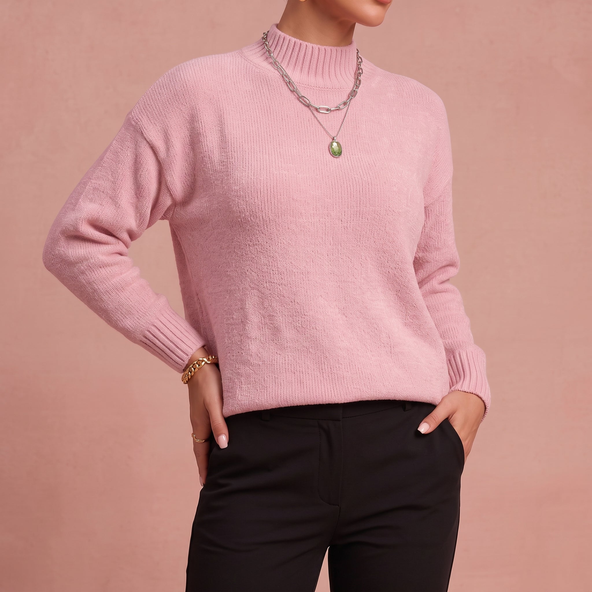 Pull "Christa" – Tricot douillet à col montant