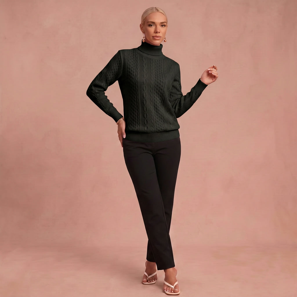 Pull à Col Roulé "Lisa" – Maille Élégante
