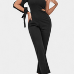 Asymmetrische Jumpsuit "Senta" – Cut-Out & Strikmouw