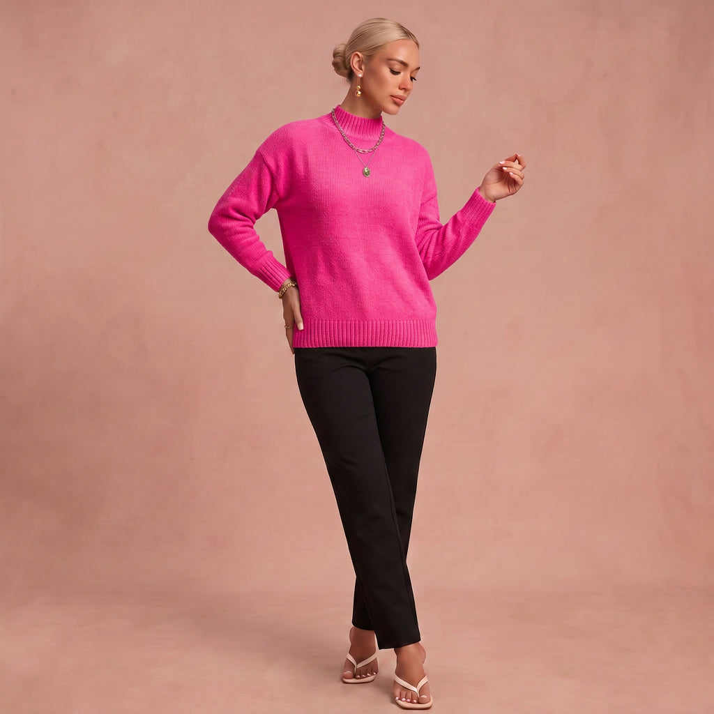 Pull "Christa" – Tricot douillet à col montant