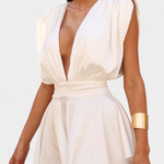 Korte Jumpsuit "Merle" – Wit met V-hals
