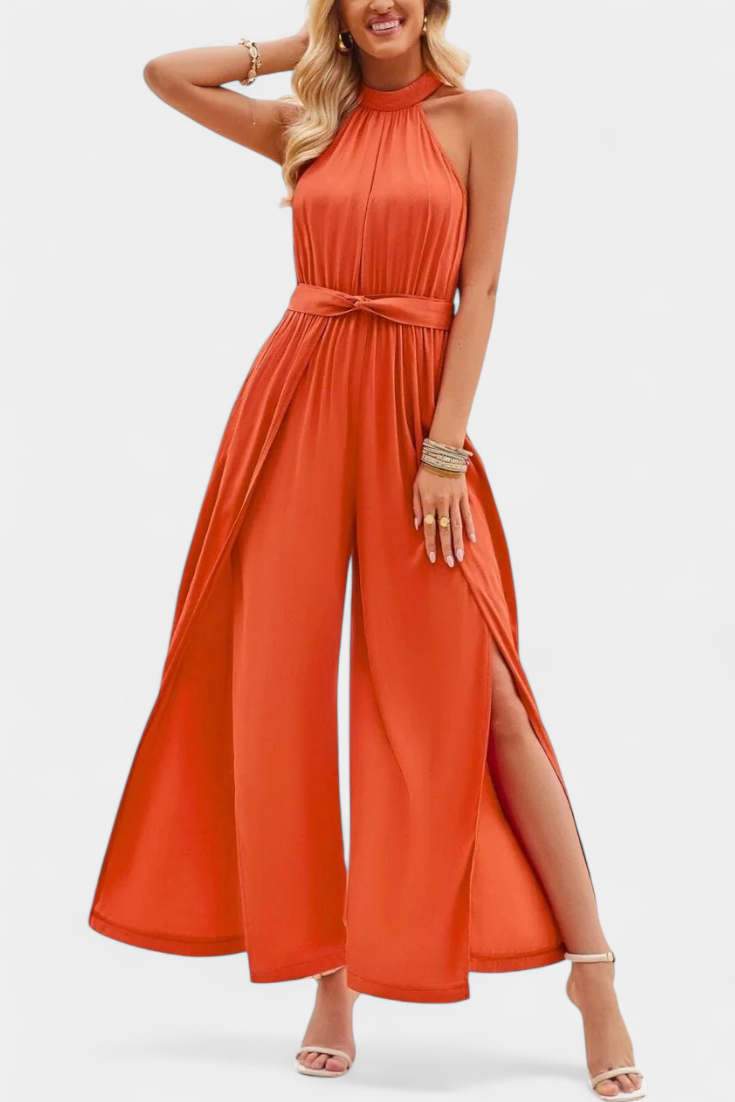 Asymmetrische Jumpsuit "Antonia" – Cut-Out & Strikmouw
