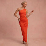 Robe longue "Sabine" – Noire ou orange