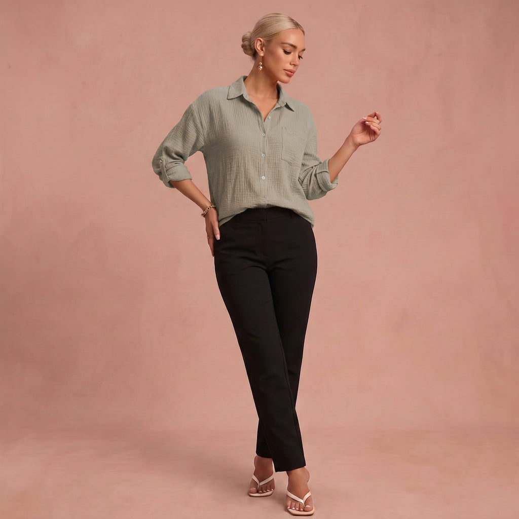 Blouse "Rosa" – Romantisch & Luchtig