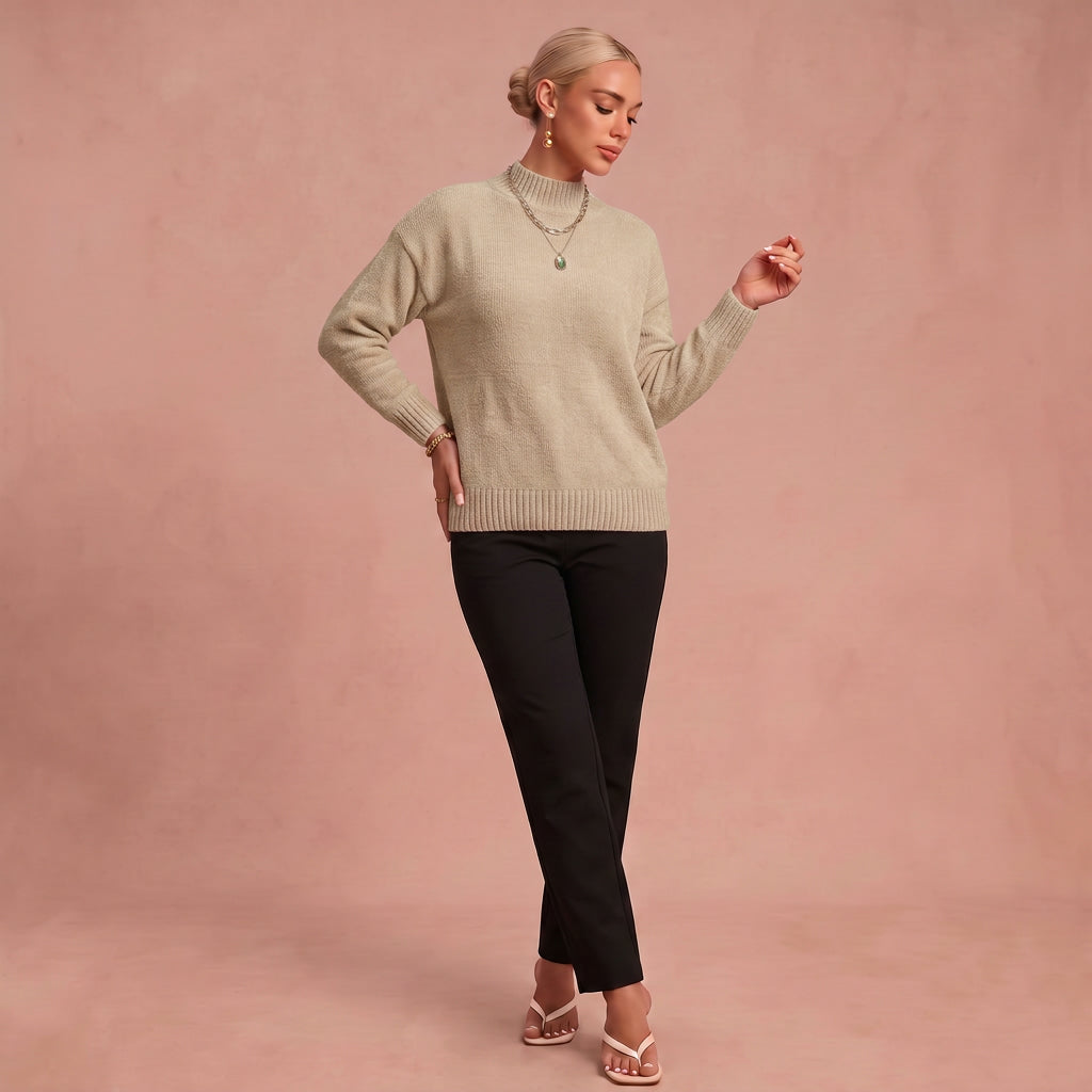 Pull "Christa" – Tricot douillet à col montant