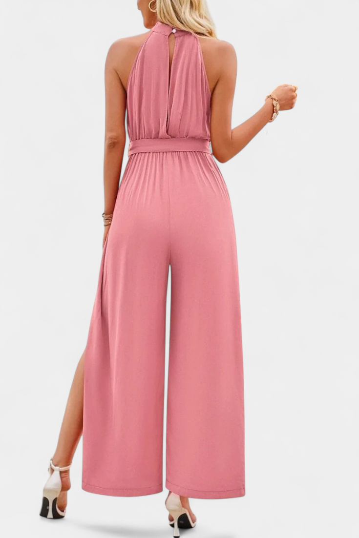 Asymmetrische Jumpsuit "Antonia" – Cut-Out & Strikmouw