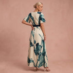 Robe longue "Liesl" – Imprimé aquarelle