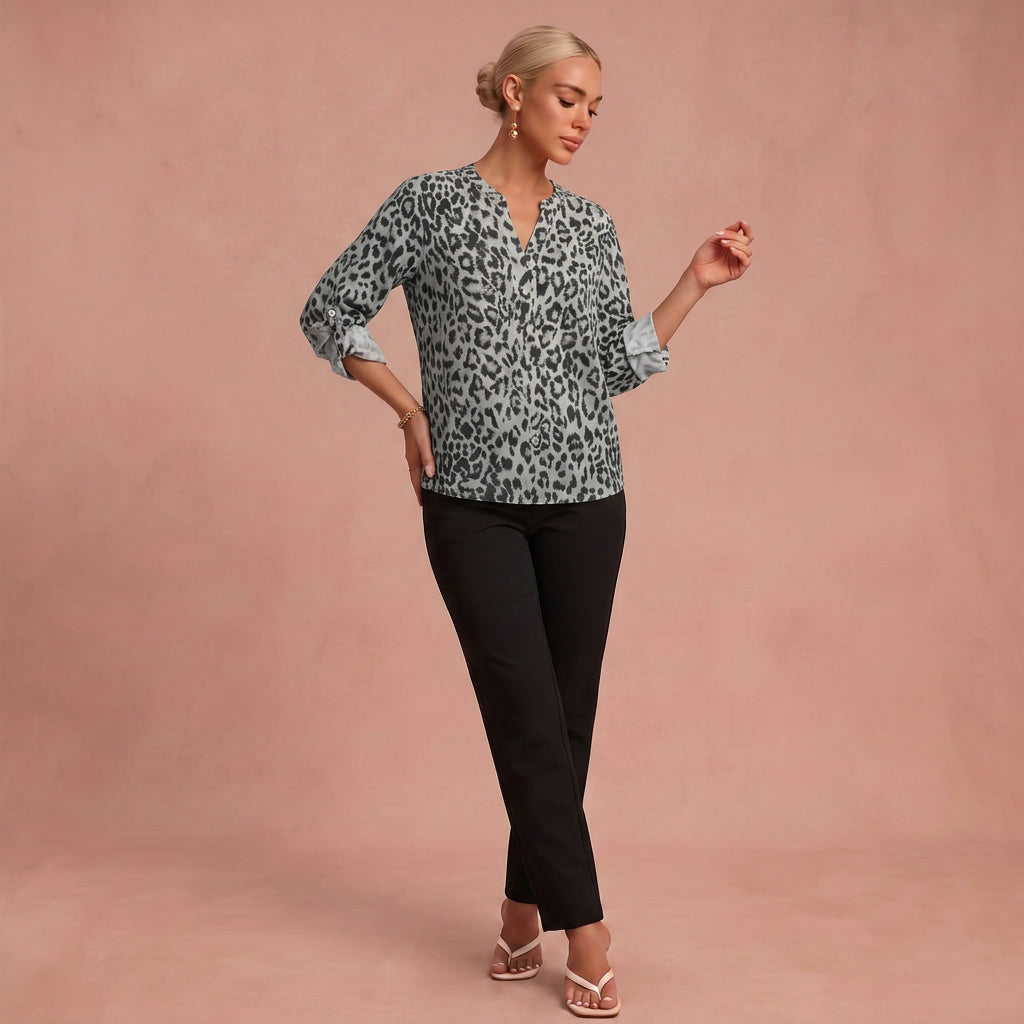 Blouse "Regina" – Imprimé Léopard