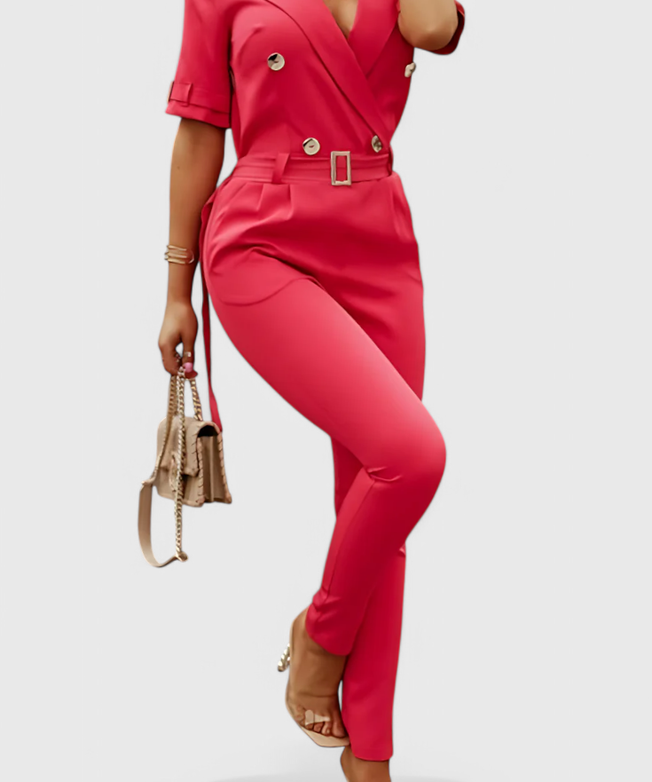 Jumpsuit "Frieda" – V-hals & Vloeiend