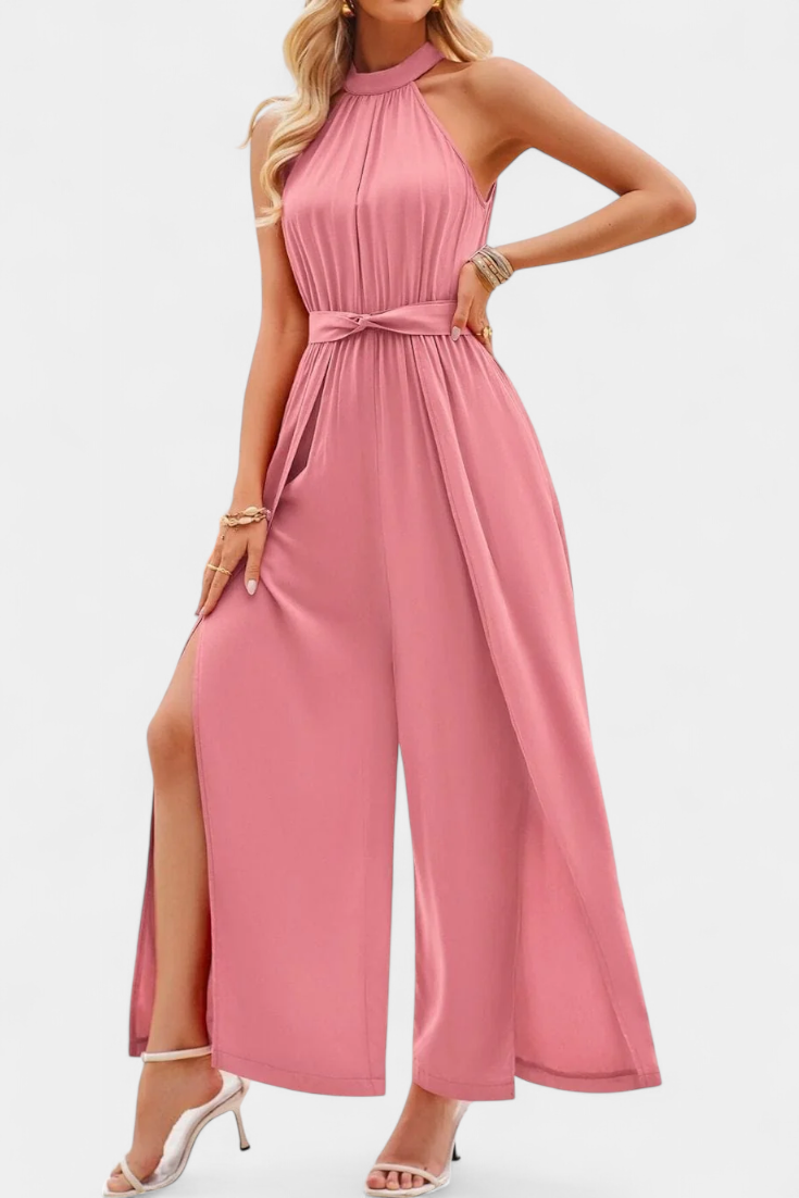 Asymmetrische Jumpsuit "Antonia" – Cut-Out & Strikmouw