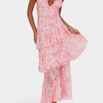 Chiffon Kleed "Nina" – Diepe V-Hals