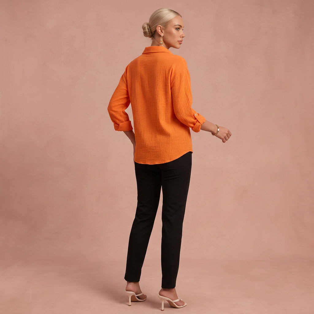 Blouse "Rosa" – Romantisch & Luchtig