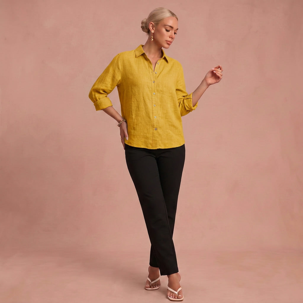Blouse "Paulina" – Elegant met Plooien