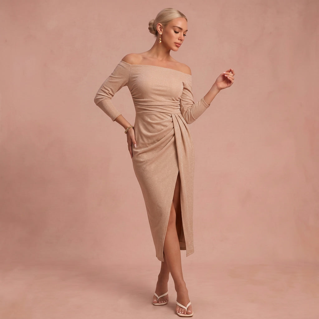 Off-Shoulder Kleed "Henriette" – Chic met Split