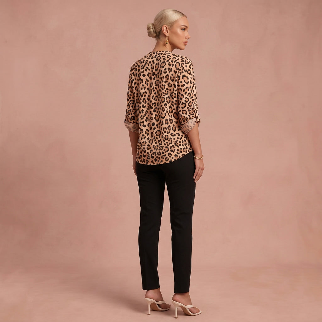 Blouse "Regina" – Luipaardprint