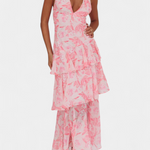 Chiffon Kleed "Nina" – Diepe V-Hals