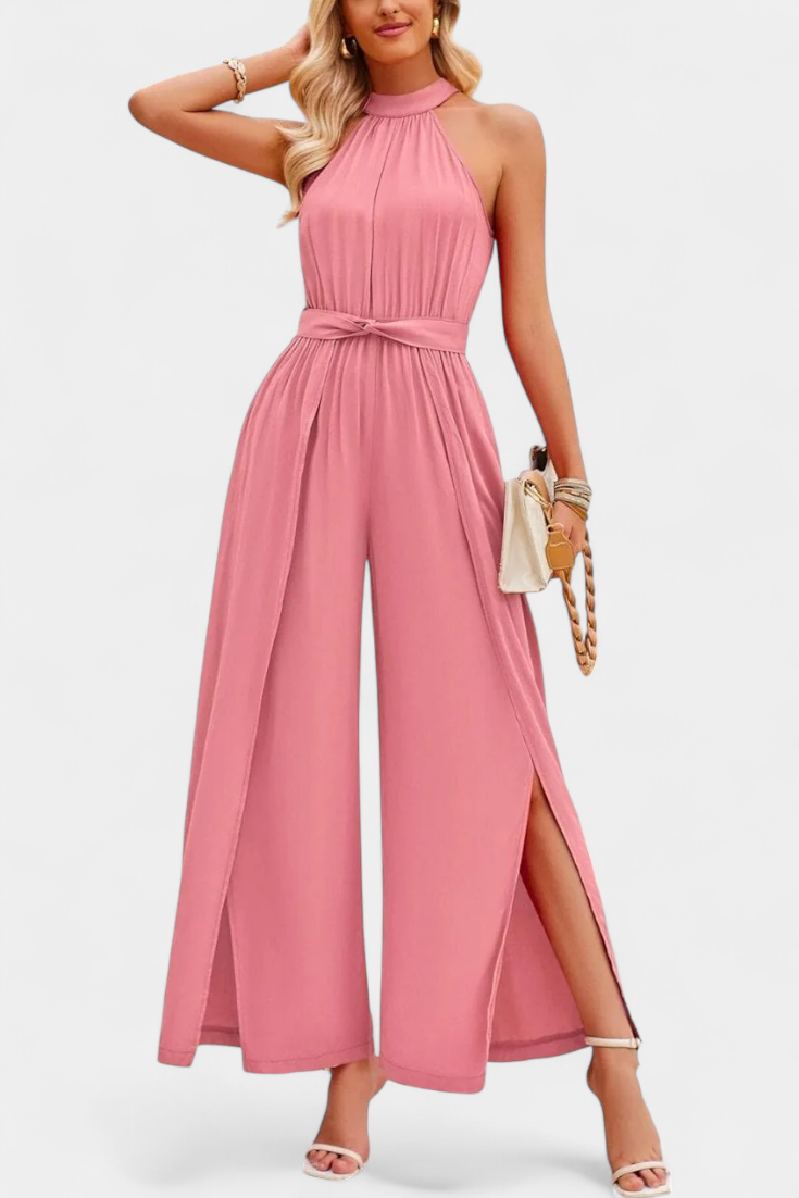 Asymmetrische Jumpsuit "Antonia" – Cut-Out & Strikmouw