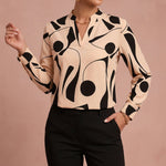 Blouse "Marie" – V-Hals & Lange Mouwen