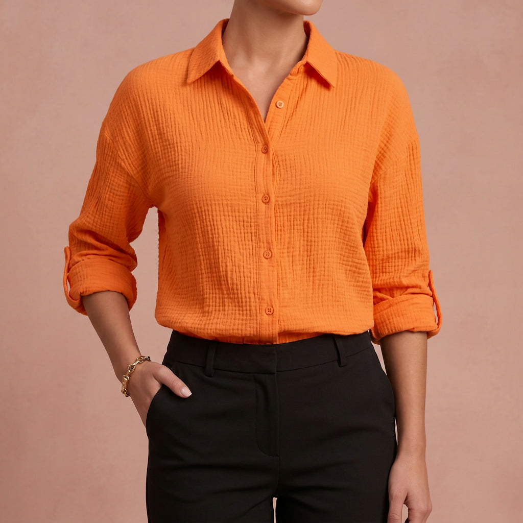 Blouse "Rosa" – Romantisch & Luchtig