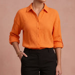 Blouse "Rosa" – Romantisch & Luchtig