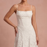 Robe longue "Cornelia" – Corset & dentelle