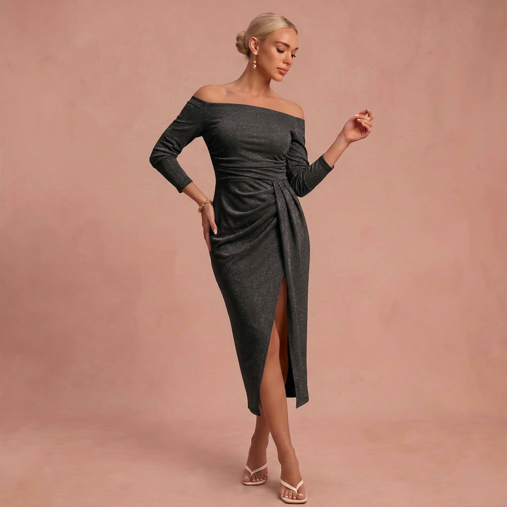 Off-Shoulder Kleed "Henriette" – Chic met Split