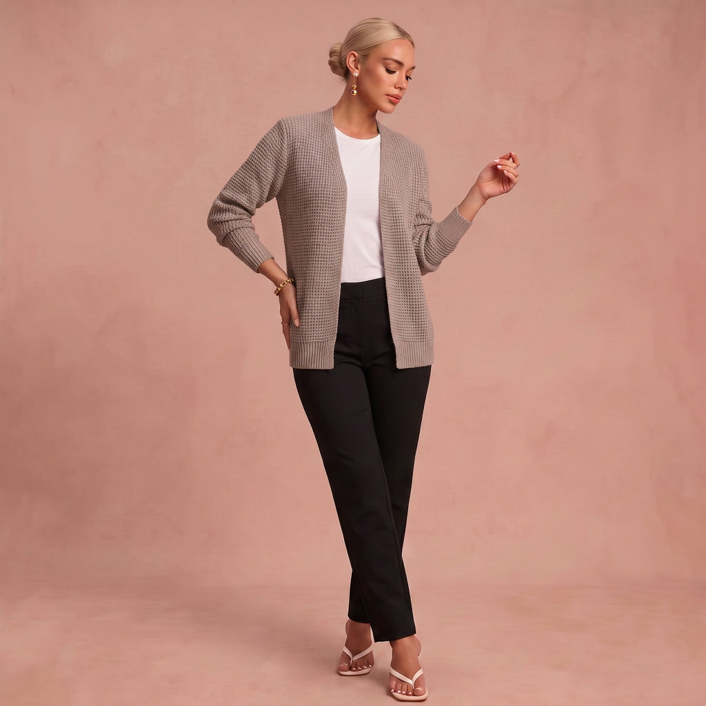 Cardigan "Anneliese" – Classique Mélange Cachemire