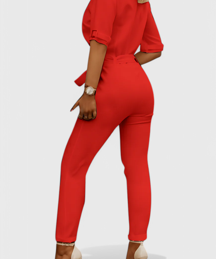 Jumpsuit "Frieda" – V-hals & Vloeiend
