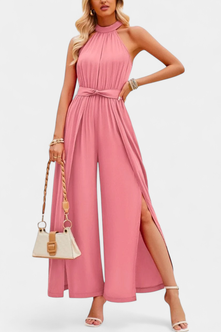 Asymmetrische Jumpsuit "Antonia" – Cut-Out & Strikmouw