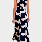 Jumpsuit "Luise" – Zwart met Print & Wijde Pijpen