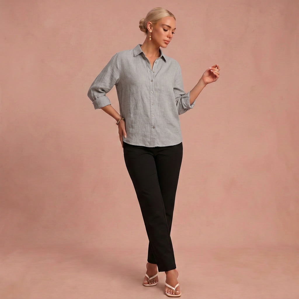 Blouse "Paulina" – Elegant met Plooien