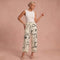 Pantalon en lin "Vera" – Imprimé visages