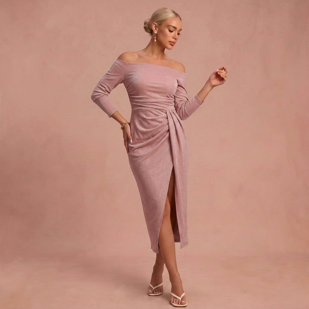 Off-Shoulder Kleed "Henriette" – Chic met Split