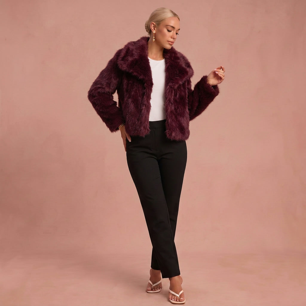 Veste en fourrure "Elisabeth" – Grand col
