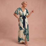 Robe longue "Liesl" – Imprimé aquarelle