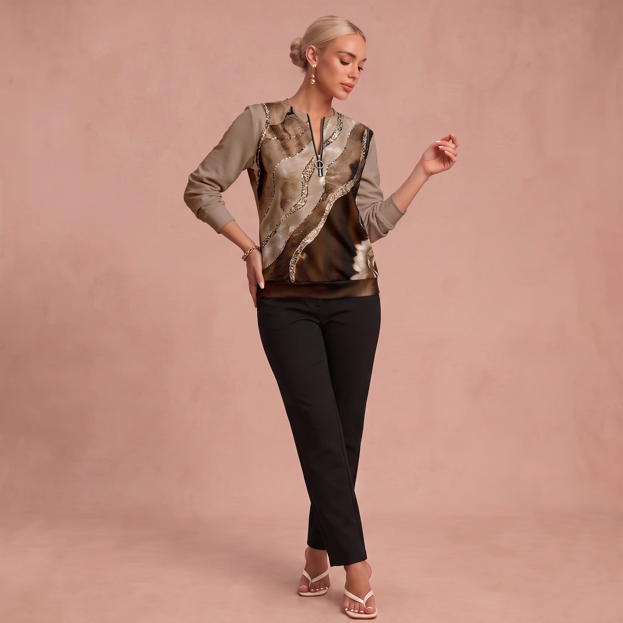 Sweater "Rosa Brisa" – Kwartrits & Abstracte Print