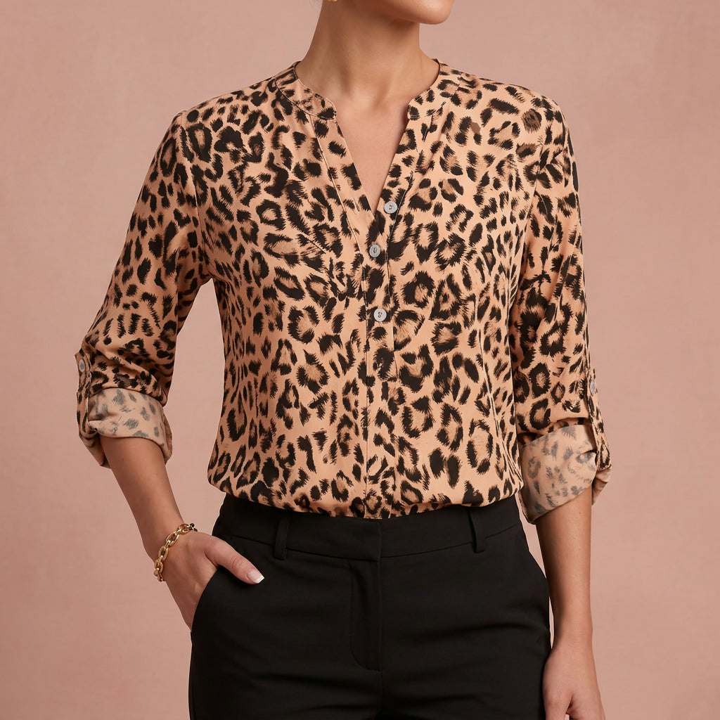 Blouse "Regina" – Luipaardprint