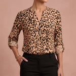 Blouse "Regina" – Luipaardprint